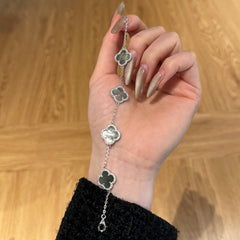 Four Clover Natural Grey Bracelet