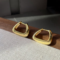 Squared Hoop Earrings