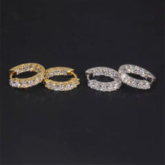 Moissanite Eternity Hoop Earrings