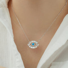 Blue Devil Eye Necklace