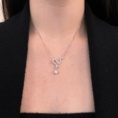 Snake Drop Moissanite Necklace