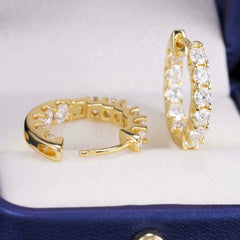 Moissanite Eternity Hoop Earrings