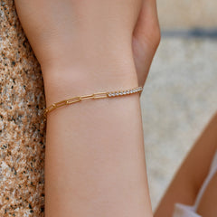 Tennis Paperclip Bracelet