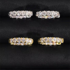 Moissanite Eternity Hoop Earrings