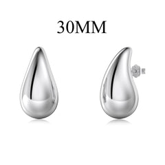 Chunky Teardrop Hoops