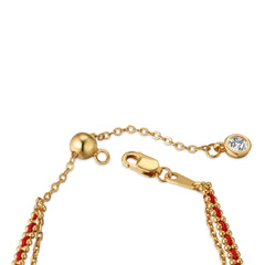 Golden Red Breaded Bracelet