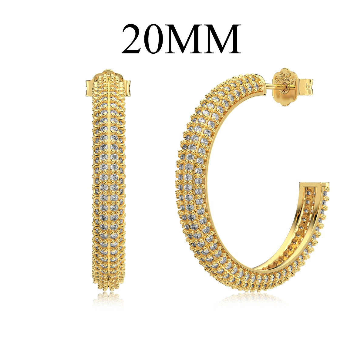 Multi Row Crystal Hoops