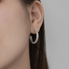 Multi Row Crystal Hoops