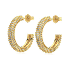 Multi Row Crystal Hoops
