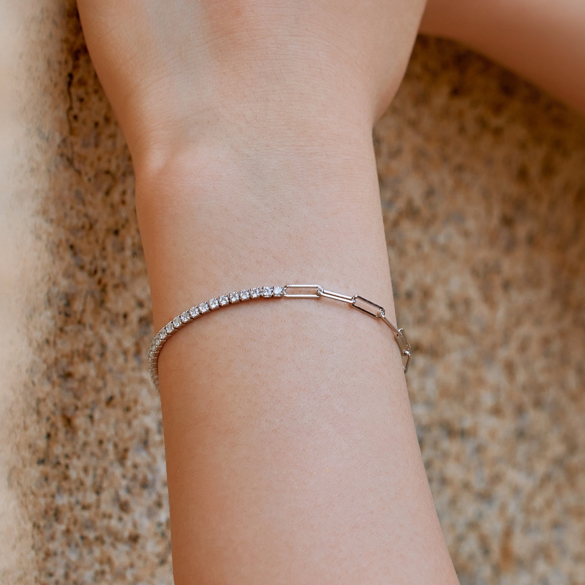 Tennis Paperclip Bracelet