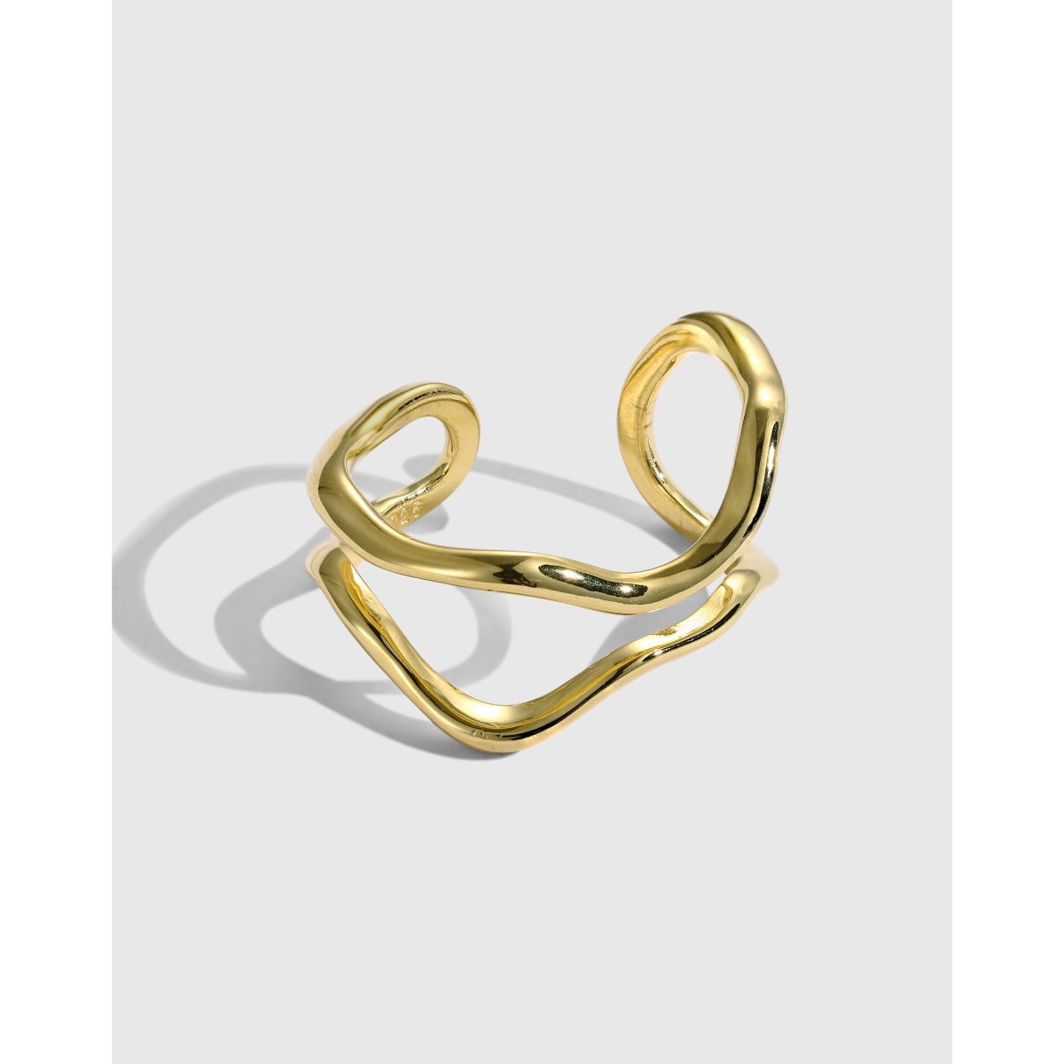 Wavy Double Band Ring