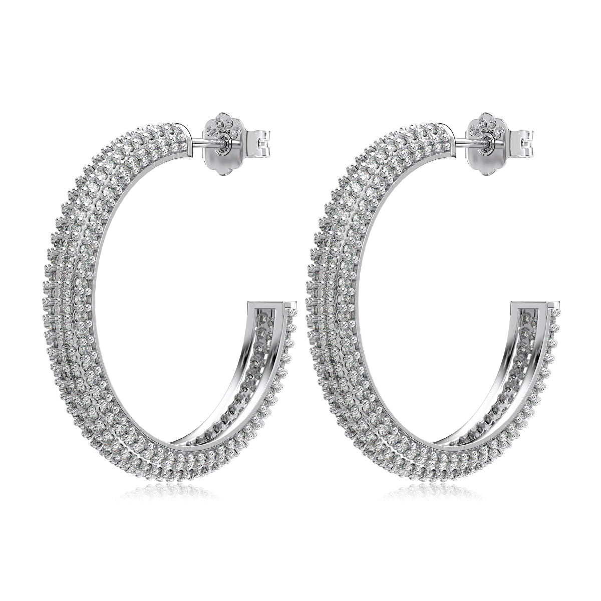 Multi Row Crystal Hoops