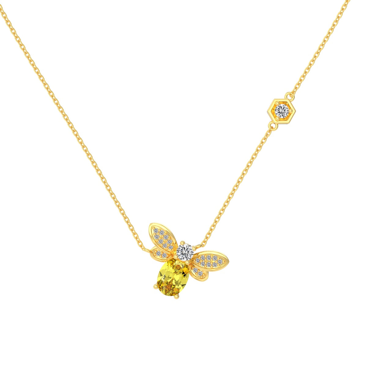 Crystal Bee Necklace