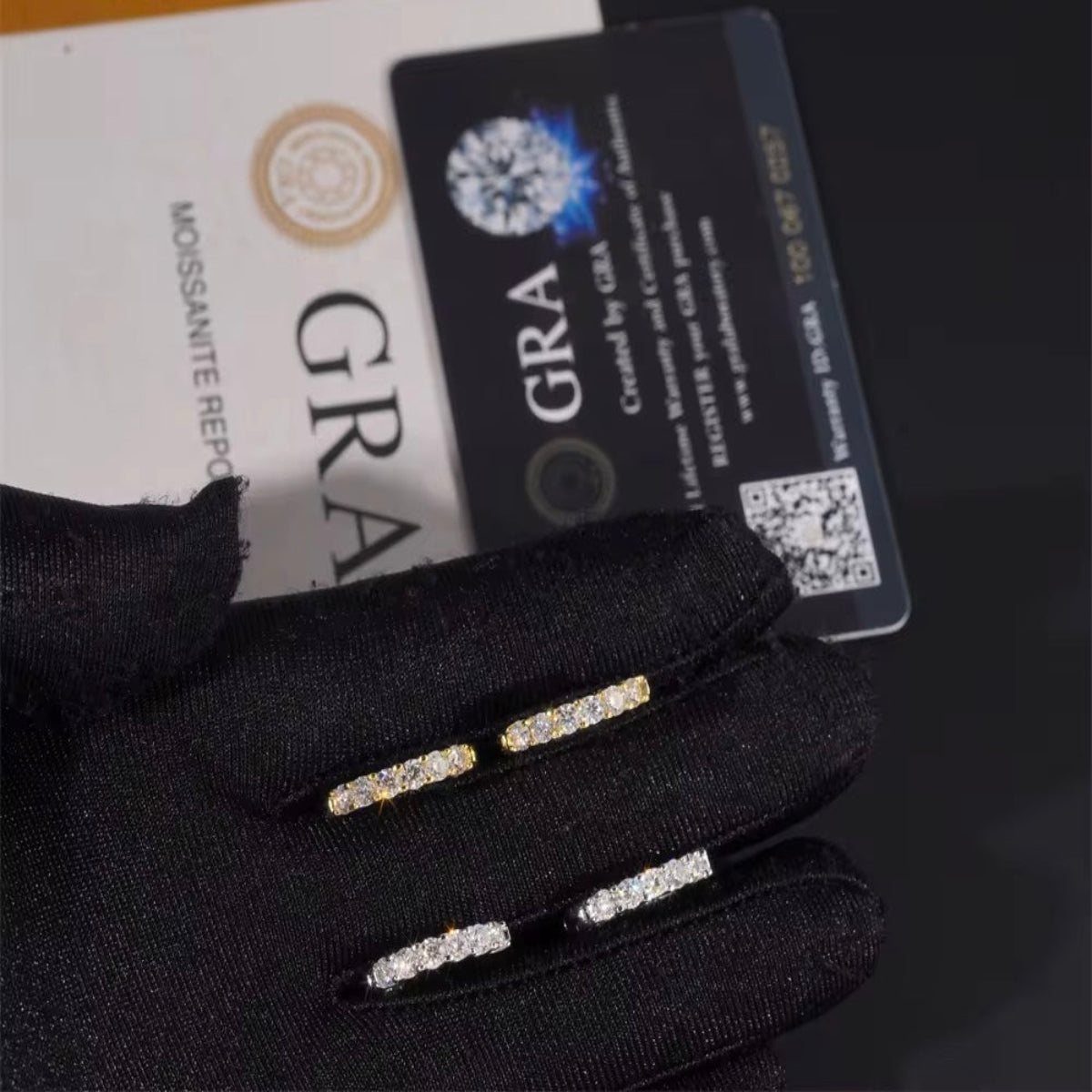 Moissanite Eternity Hoop Earrings