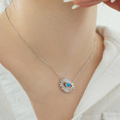 Blue Devil Eye Necklace