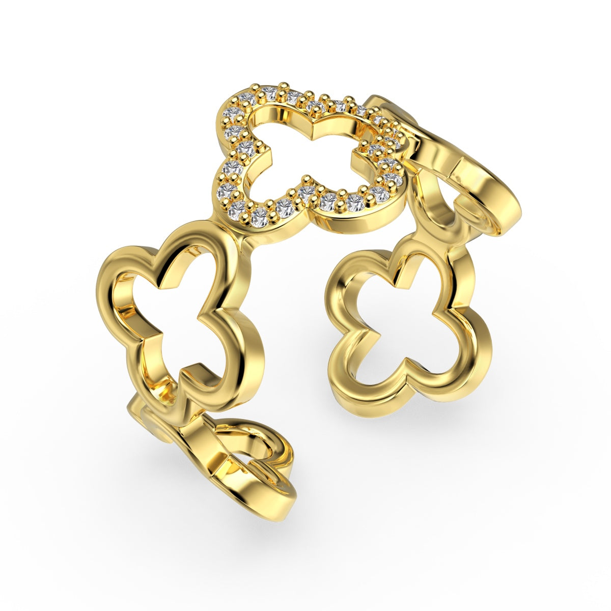 Golden Clover Ring